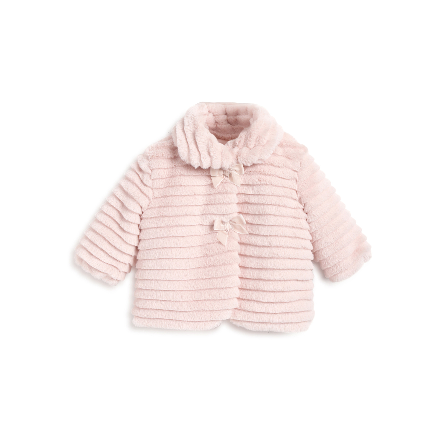 Girls Solid Jacket-Light Pink